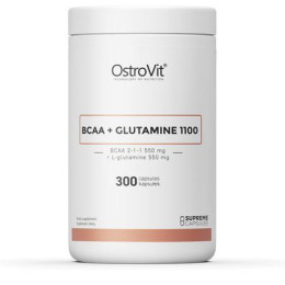 БЦАА + Глютамин OstroVit (Supreme Capsules BCAA + Glutamine) 1100 мг 300 капсул