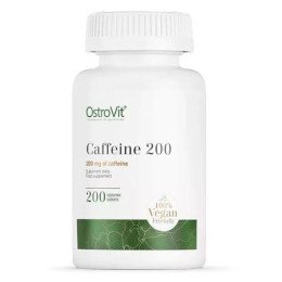 Кофеин OstroVit (Caffeine) 200 мг 200 таблеток