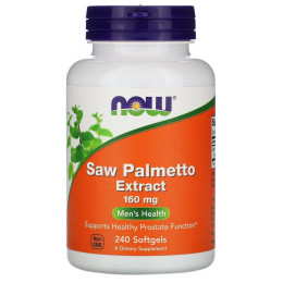 Со Пальметто Now Foods (Saw Palmetto Extract) 160 мг 240 гелевих капсул