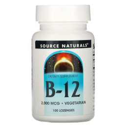 Витамин B12 метилкобаламин Source Naturals (MethylCobalamin B-12 Fast Melt ) 2000 мкг 100 таблеток