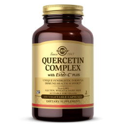 Кверцетин і Естер-С Solgar (Quercetin Complex with Ester-C Plus) 100 рослинних капсул