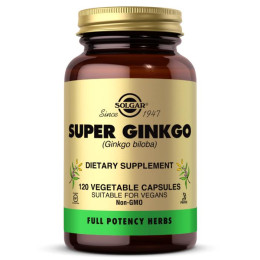 Гинкго Билоба Solgar (Super Ginkgo) 120 растительных капсул