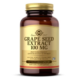 Экстракт виноградных косточек Solgar (Grape Seed Extract) 100 мг 60 капсул