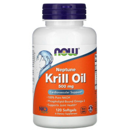 Масло криля Now Foods (Krill Oil) 500 мг 120 капсул