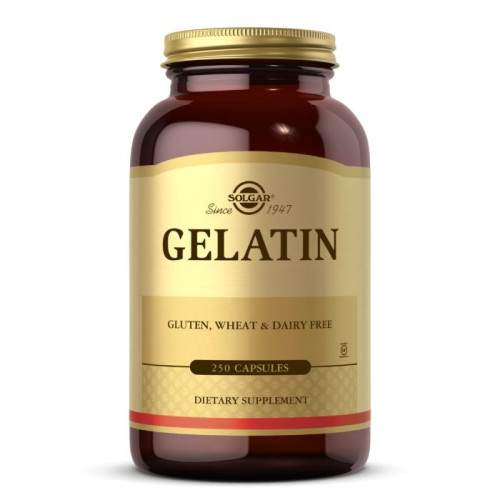 Натуральный желатин с карбонатом кальция Solgar (Gelatin) 250 капсул