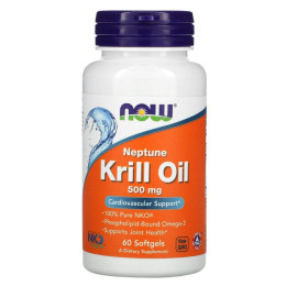 Масло криля Now Foods (Krill Oil) 500 мг 60 капсул