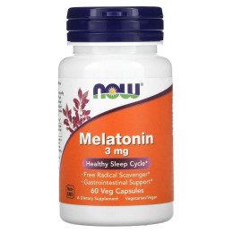 Мелатонин Now Foods (Melatonin) 3 мг 60 капсул