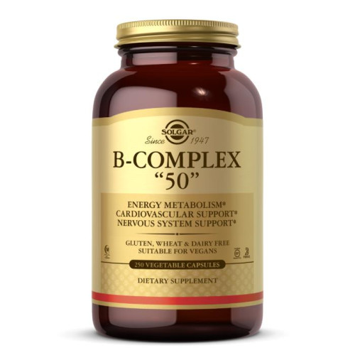 Комплекс витаминов В Solgar (B-Complex 50) 250 растительных капсул