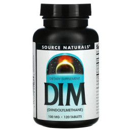 Дииндолилметан (ДИМ), DIM (Diindolylmethane), Source Naturals, 100 мг, 120 Таблеток