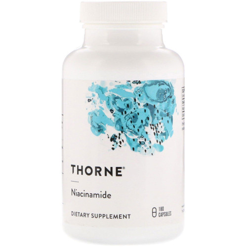 Ниацинамид Thorne Research (Niacinamide) 180 капсул на растительной основе