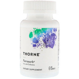 Железо с кофакторами Thorne Research (Ferrasorb) 60 капсул