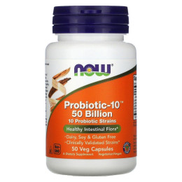 Пробиотики Now Foods (Probiotic-10) 50 млрд 50 капсул