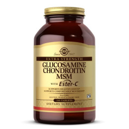 Глюкозамин Хондроитин и МСМ с Эстер-C Solgar (Glucosamine Chondroitin MSM with Ester-C) 180 таблеток