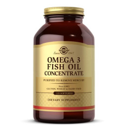 Риб'ячий жир концентрат Solgar (Omega-3 Fish Oil) 2000мг 120 капсул