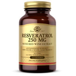 Ресвератрол Solgar (Resveratrol) 250 мг 60 гелевых капсул