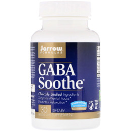 ГАМК гамма-аминомасляная кислота Jarrow Formulas (GABA Soothe) 100 мг 30 капсул