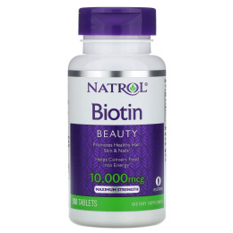 Биотин Natrol (Biotin) 10000 мкг 100 таблеток