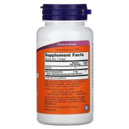 Астаксантин Now Foods (Astaxanthin) 4 мг 90 м'яких капсул