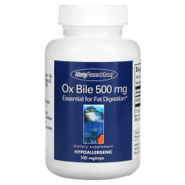 Экстракт бычьей желчи (Ox Bile), Allergy Research Group, 100 овощных капсул