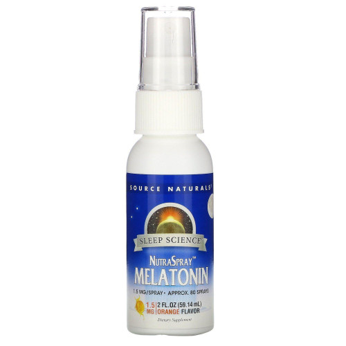 Мелатонін спрей Source Naturals (Nutraspray melatonin) зі смаком апельсина 1.5 мг 59 мл