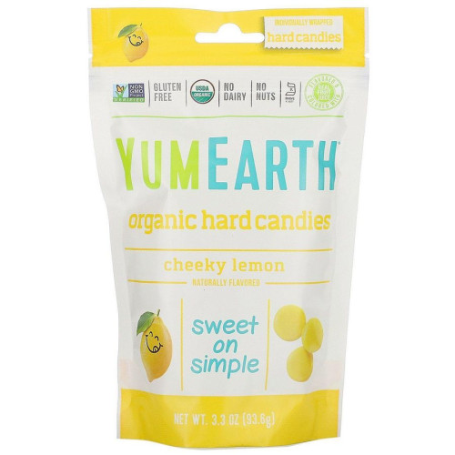 Леденцы с лимонным вкусом YumEarth (Hard Candies) 93.5 г