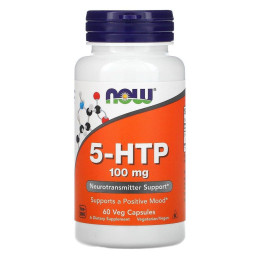 Гидрокситриптофан Now Foods (5-HTP Hydroxytryptophan) 100 мг 60 вегетарианских капсул