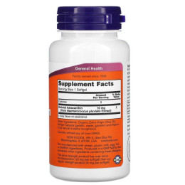 Астаксантин Now Foods (Astaxanthin Extra Strength) 10 мг 60 желатинових капсул