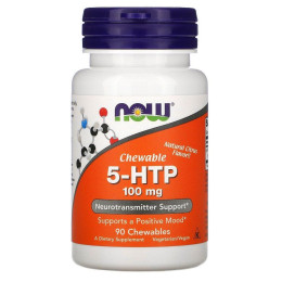 5-HTP Гидрокситриптофан цитрусовый Now Foods (5-HTP) 100 мг 90 жевательных таблеток