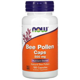 Пчелиная пыльца Now Foods (Bee Pollen) 500 мг 100 капсул