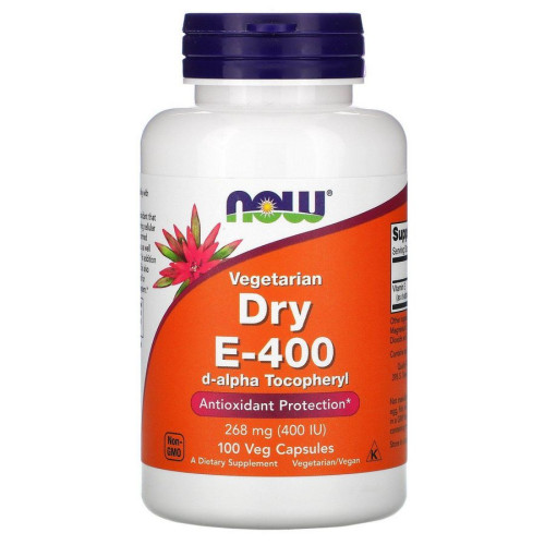 Витамин E Now Foods (Dry E-400) 400 МЕ 100 капсул