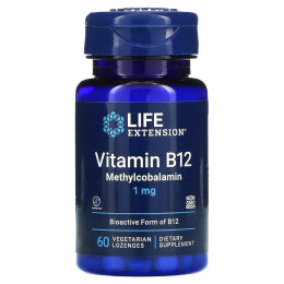 Вітамін B12 Life Extension (Methylcobalamin B12) 1 мг 60 льодяників