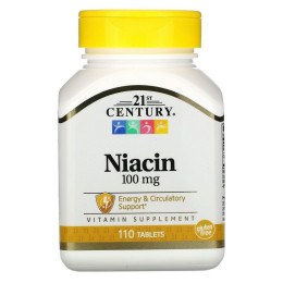 Витамин В3 21st Century (Niacin) 100 мг 110 таблеток