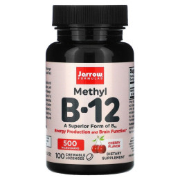 Метил B-12, со вкусом вишни, Jarrow Formulas, 500 мкг, 100 леденцов