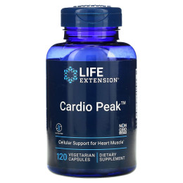 Добавка для сердца со стандартизованными боярышником и арджуной, Cardio Peak with Standardized Hawthorn and Arjuna, Life Extension, 120 вегетарианских капсул