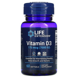 Витамин Д3 Life Extension (Vitamin D3) 7000 МЕ 60 капсул