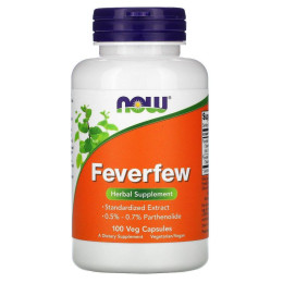 Златоцвет девичий Now Foods (Feverfew) 100 вегетарианских капсул