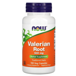 Корінь валеріани Now Foods (Valerian Root) 500 мг 100 капсул