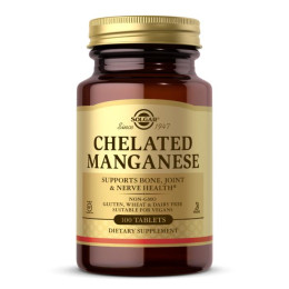 Хелатный марганец Solgar (Chelated Manganese) 100 таблеток