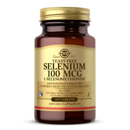 Селен бездрожжевой Solgar (Selenium Yeast-Free) 100 таблеток