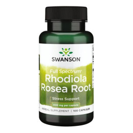 Родиола розовая, Rhodiola Rosea Rood 400mg - 100caps Swanson