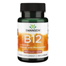 Vitamin B12 500 mcg - 100 Caps Swanson