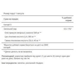 Evening Primrose Oil 500 mg with GLA - 100 Softgels Puritans Pride