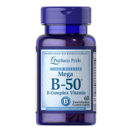 Vitamin B-50 Complex Timed Release - 60 Caplets Puritans Pride