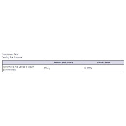 Pantothenic Acid 500mg - 250caps Swanson