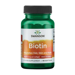 Biotin High Potency 10,000 mcg - 60sgels Swanson