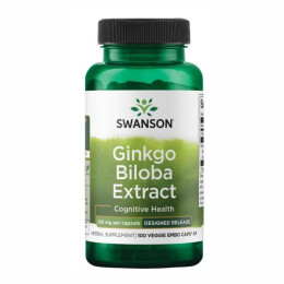 Ginkgo Biloba Extract 120 mg - 100 veg caps Swanson