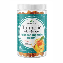 Turmeric with Ginger - 60 Gummies Peach Swanson