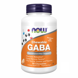 GABA 250mg  - 90 chewable tabs Now Foods