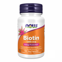 BIOTIN 1000mcg - 100 vcaps Now Foods