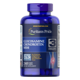 Glucosamine Chondroitin MSM Double Strength - 240 Caplets Puritans Pride